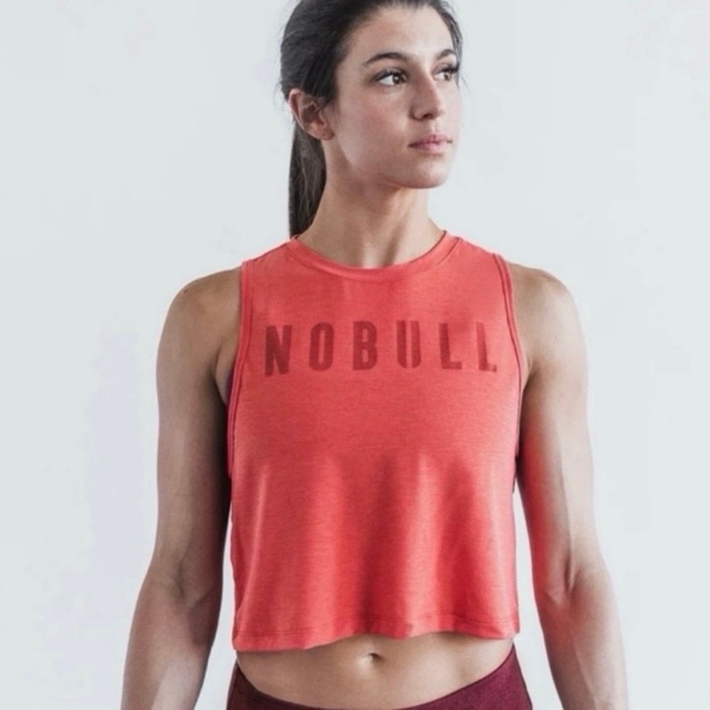 NOBULL Women's Red Cropped Boxy Tank Top